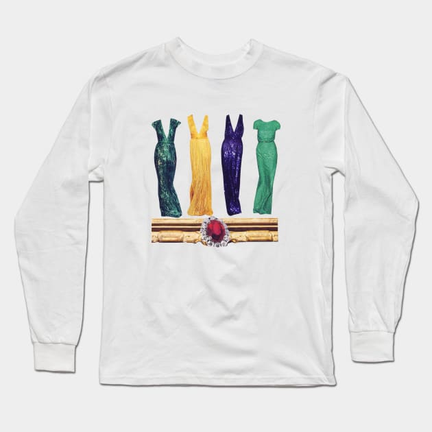 Four Dresses Long Sleeve T-Shirt by Luca Mainini